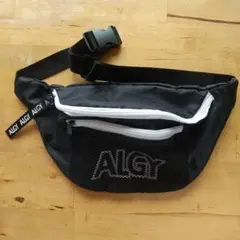 ALGY ブラック ボディバッグ メッシュポケット付き