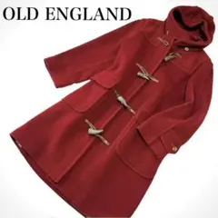 【美品】OLD ENGLANDダッフルコート ロング レッド ボルドー 赤色