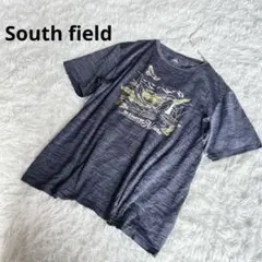 【サウスフィールド】半袖Tシャツ　プリント　夏　スポーツ　ランニングウェア