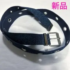 【新品】　レディース　ラメ入り　ベルト　ブルー