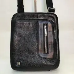 ❣️新品同様❣️ ジウディGIUDI 本革 薄マチショルダーバッグ 黒