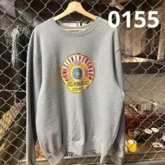 グレー プリント クルーネック トレーナーthis is never that