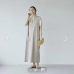 新品未使用✨「重ねれば、サマになる」ボックスシルエットのワンピース キナリ　M