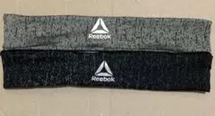 Reebok リーボック　ヘッドバンド　ヘアバンド　2本セット　ブラック&グレー