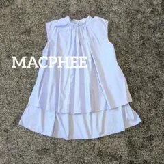 美品　マカフィー MACPHEE コットンブロード フレンチスリーブブラウス