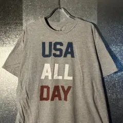 USA古着Tシャツ XLサイズ tee luv グレー