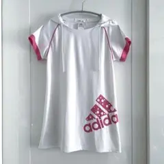 【未着用】adidas climalite アディダス UVケア 半袖Tフード付