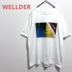 【ウェルダー】プリント半袖Tシャツ　白T アートT 美品　ゆったりシルエット