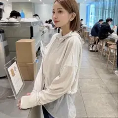 しいちゃん　遮光パーカー　遮光パンツ　上下セット　メッシュ付き　グレージュ