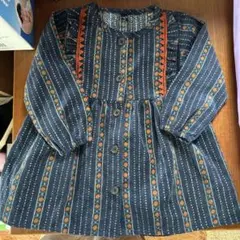 子供服 90サイズ 女の子 紺 トップス 春服