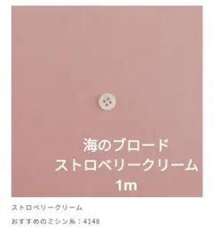 【定価以下】CHECK&STRIPE 海のブロード ストロベリークリーム 1m