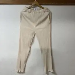 AUG アウグ ベージュ リブパンツ