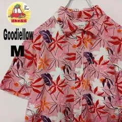 USA古着 Goodiellow　半袖ボタンシャツM　ピンク花柄