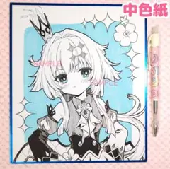 スターレイル ケリュドラ 女の子 ペン画 手描き アナログ イラスト 色紙