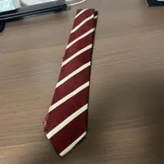 BACKBELL バーガンディ ストライプ ネクタイ