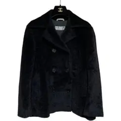 美品/MAX MARA/アルパカ/ショートコート/40/BLACK