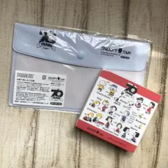 スヌーピータウン70周年記念 ブロックメモ＆ケース PEANUTS