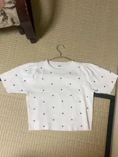 ハート柄 ホワイト 半袖Tシャツ 値下げ不可