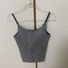 カップ付きキャミソール　ギンガムチェック