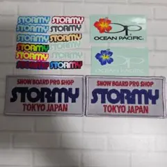 80s STORMY ステッカー12枚•ワッペンセット