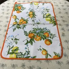 オレンジ柄キッチンファブリック 約70cm ✖️49