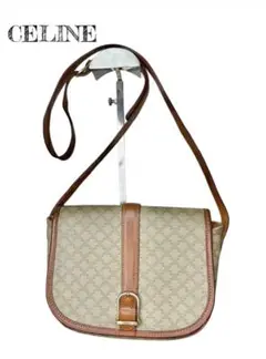 美品☆CELINE セリーヌ マカダム ショルダーポーチバッグ レザー