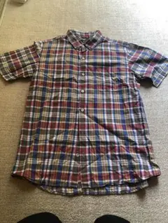 BEAMS チェック柄 半袖シャツ L
