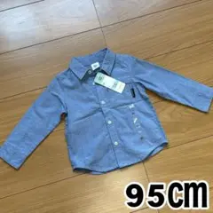 SIMPLE FREE 95cm 青 デニム　長袖シャツ　新品　アカチャンホンポ