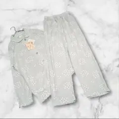 タグ付き❤【リラクネル】（L）パジャマ 2点セット ヒツジ プリント グリーン系