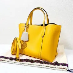 ぷっくりボディの可愛いトート❤️TORY BURCH ペリースモールトート 黄色