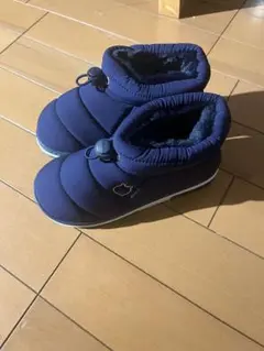【値下げ】19cm ネイビー　ボア　ショートブーツ
