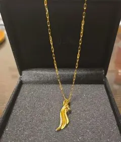 金最高値！！　sjx　18k　ネックレス　ウイング　羽　ダイヤ