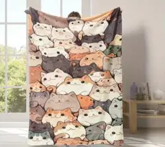 猫デザイン ブランケット 150cm x 200cm
