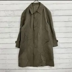 【BlitsRun】メンズステンカラーコート カーキ Fサイズ 春秋軽量アウター
