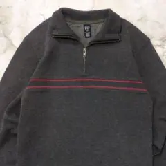 00s OLD GAP ハーフジップ　旧タグ　リブニット　コットン