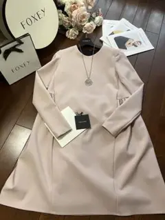 ♡ヨーコチャン♡ロングスリーブバックティアードドレス♡パールピンク♡36♡