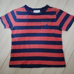 Ralph Lauren 赤・紺ストライプ Tシャツ