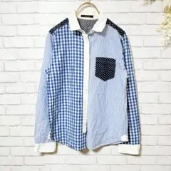 【古着】CIAOPANIC チャオパニック 長袖シャツ パッチワーク M