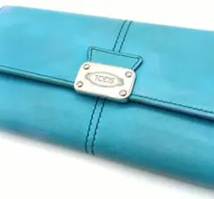✨️TOD'Sドッズ✨️ 青 レザー 長財布