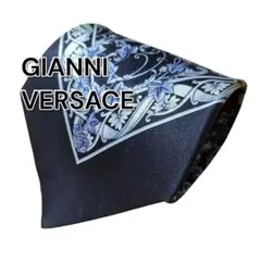 【GIANNI VERSACE】ジャンニベルサーチ　ネイビー系　総柄　日本製