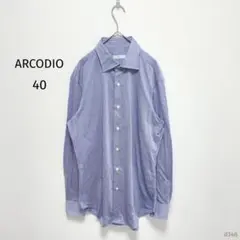 アルコディオ|メンズ 長袖 ワイシャツ【40】レギュラーカラー ピンストライプ