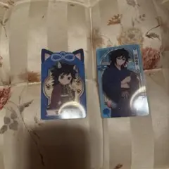 鬼滅の刃 漆ノ章 ナムコ クリアカード 冨岡義勇 箔押し ノーマル 2枚セット