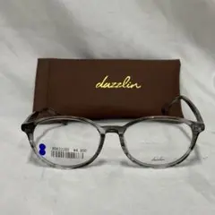 値下げ　297 dazzlin グレー オーバルメガネ 51◻︎16-140