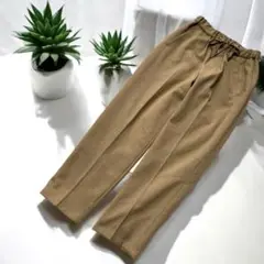 FREDY emue テーパードパンツ　ブラウン　ウエストゴム　紐　38サイズ
