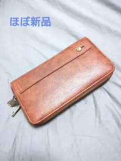 美品 ほぼ未使用RNIEGA 革製長財布 ダブルファスナー