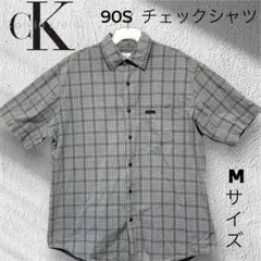 90s Calvin Klein カルバンクライン 半袖チェックシャツ