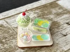 ［アイスパフェセット②］ミニチュアスイーツ　フェイクスイーツ