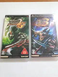 PSPソフト【モンスターハンターポータブル2ndGと3rd】2個セット