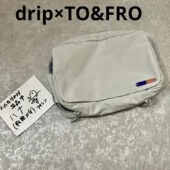 drip×TO&FRO、マルチポーチ、グレーホワイト