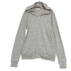 GU ジーユー　フルジップパーカー　薄手　グレー　M